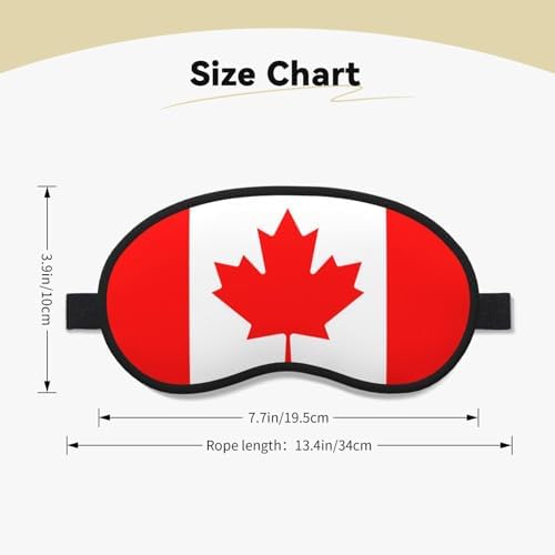Canadian Flag Sleep Mask 100% Light Blocking Eye Mask for Sleeping, Sleep Mask for Unisex for Travel/Nap