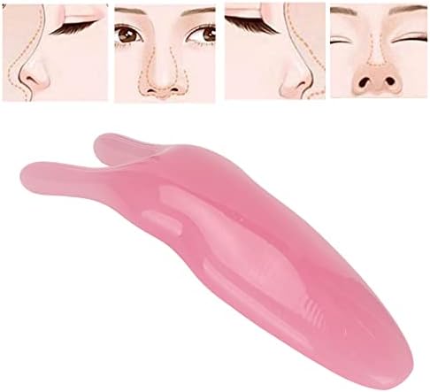 FILFEEL Nose Massager, Resin Gua Sha Tools Nose Up Scraper for Women Nose Shaping (Peach)