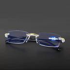 Color Glint Sapphire High Hardness Anti-blue Progressive Far And Near Dual-Use Reading Glasses