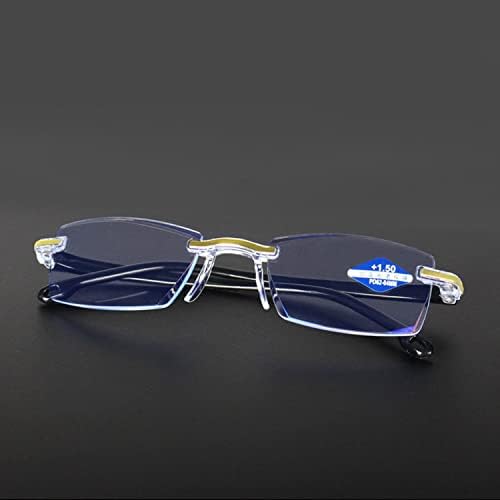 Color Glint Sapphire High Hardness Anti-blue Progressive Far And Near Dual-Use Reading Glasses