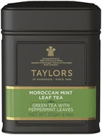 Taylors of Harrogate Moroccan Mint, Green Tea, Loose Leaf, 4.41 Ounce Tin Caddy, Fresh, Light, and Lively, Caffeinated, Premium Whole Leaf Tea