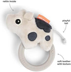 Sensory rattle w/teether - Dotti - Sand