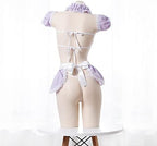 SNOMYRS Maid Outfit Sexy Anime Cosplay Kawaii Lolita Maid Lingerie Costume Lace Bikini Outfit Bra and Mini Skirt Set