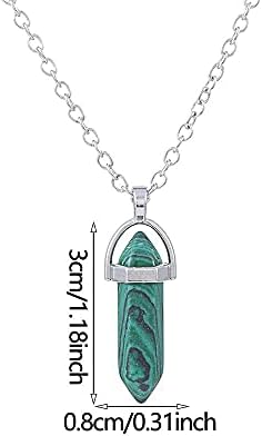 Healing Hexagonal Point Pendulum Jewelry Accessories Natural Crystal Necklace Stone Pendant Quartz chain(B2)