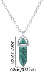 Healing Hexagonal Point Pendulum Jewelry Accessories Natural Crystal Necklace Stone Pendant Quartz chain(B2)