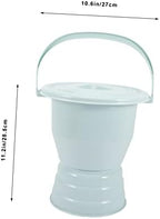 FOMIYES Covered Urinal for Elderly and Disabled High-Quality Portable Chamber Pot with Handle 2-Piece Set for Nighttime Use Suitable for Pregnant Women and Adults