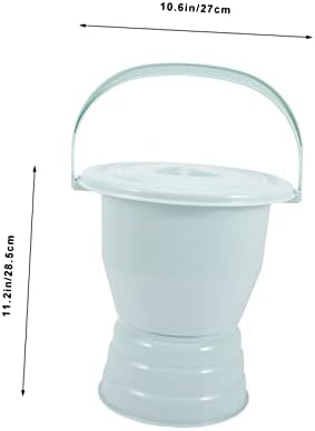 FOMIYES Covered Urinal for Elderly and Disabled High-Quality Portable Chamber Pot with Handle 2-Piece Set for Nighttime Use Suitable for Pregnant Women and Adults