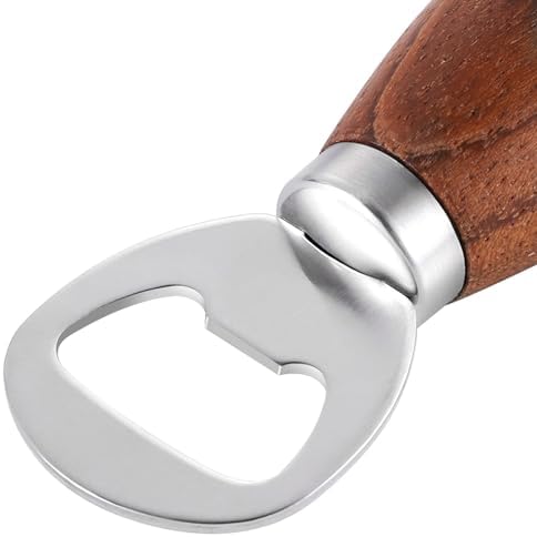 GREATLINK Personalized Beer Bottle Opener with Wood Handle, Cute Opener Wooden Handheld for Pop Can Soda Can Bottle Openers Cider Bottle Opener Gift for Kitchen Party Home Restaurant