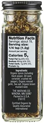 Watkins Gourmet Organic Spice Jar, Steak Seasoning, 3oz