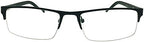 Half Rim Reading Glasses Mens Womens Black Gray Brown Readers