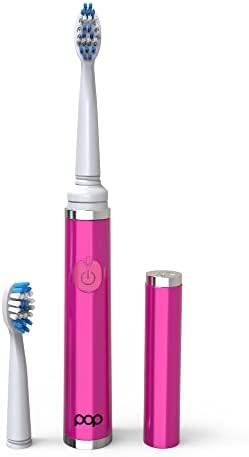 Pop Sonic Ultimate Pro Toothbrush (Pink) | Rechargeable Battery w/Up to 40,000 Brush Strokes/Minute -Long-Lasting Dupont Nylon Bristles - for Teens & Adults w/Quadrant Pacer & Timer