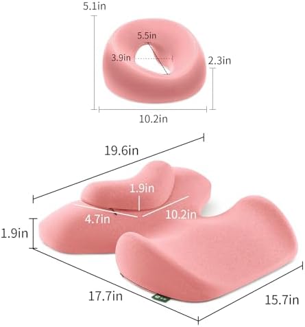 Prone Massage Pillow, a Chest and face Support Sleep Pillow, is Suitable for Massage, SPA and Sleep. It Comes with a Removable and Washable Cover, a Non-Slip Bottom (Pink)