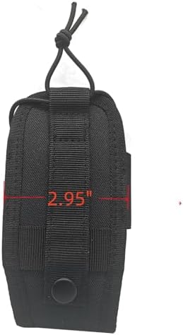 Molle Radio Pouch Walkie Talkie Bag Case Holder Belt Holster for Baofeng uv5r uv-5r uv 5r (Short, Black)
