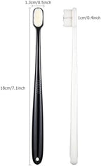 Boao 4 Pieces Extra Soft Toothbrushes for Sensitive with 20000 Micro Nano Bristle for Adult Pregnant Recession Elderly Braces, Protect Fragile(Black, White)
