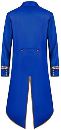 WISHU Mens Steampunk Medieval Jacket, Gothic Victorian Renaissance Tailcoat Vampire Halloween Costume Vintage Frock Coat