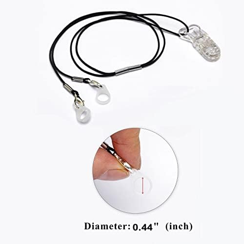 Silicone Loops BTE Hearing Aid Clip Adaptor, A Part of Anti-Lost Lanyard Protector BTE Clip Holder Rope, Size Mini (Three Pieces,11mm)