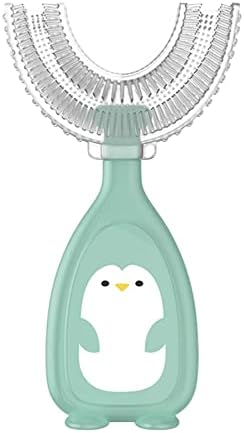 Children's U-Shaped Toothbrush Silicone Toothbrush Baby Mouth Cleaning Manual Toothbrush (Green, L), Kids u-Shaped Toothbrush