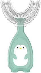 Children's U-Shaped Toothbrush Silicone Toothbrush Baby Mouth Cleaning Manual Toothbrush (Green, L), Kids u-Shaped Toothbrush