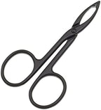 2 Pieces Tweezers Scissor Handle Straight Tip Scissor Shaped Eyebrows Tweezers for Hair Plucker Remover Facial Hair Eyebrows Care (Silver and Black)