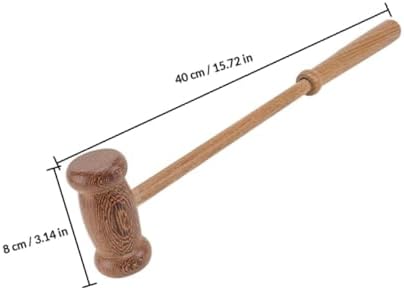 Wakauto 2pcs Wooden Back Massager Hammer and Back Scratcher Set Manual Knock Massage Tool Portable Wellness Device for Relief