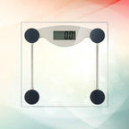 Digital Body Weight Scale with LCD, Square Electronic Bathroom Weighing Scale 290X280Mm High Strength Toughened Glass for Home Use Accurate Measurement