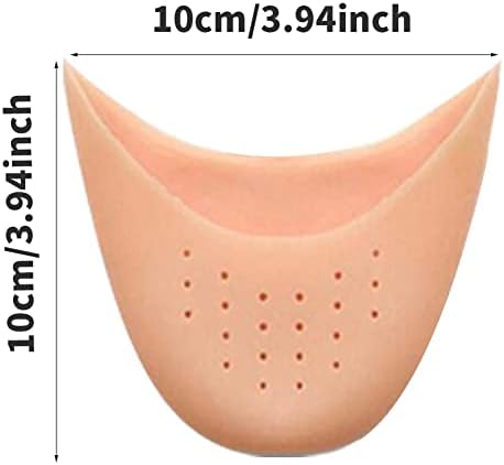 4 Pairs Ballet Dance Shoe Toe Pads,Silicone Toe Protectors with Breathable Hole Silicone Sleeve Covers for Relieve Fatigue and Protect Toes(Size:3.94 x 3.94 x 0.12inch)