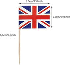 100 Pack United Kingdom Flag British Toothpick Flags, Cocktail Picks Mini Stick Cupcake Toppers Country Picks Party Decoration Celebration Cocktail Food Bar Cake Flags (United Kingdom)