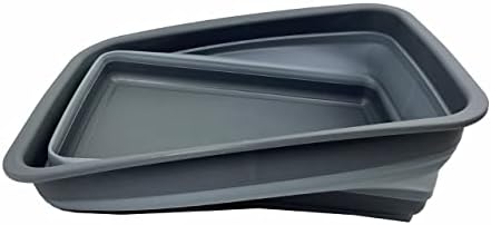 SAMMART 7L (1.85 Gallon) Collapsible Tub - Foldable Dish Tub - Portable Washing Basin - Space Saving Plastic Washtub (Grey)