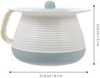 GLEAVI Portable Spittoon with Lid 8.07X8.07X5.31In Covered Night Urinal Chamber Pot for Home Hospital Use Adult Child Pee Bucket Medical Aid