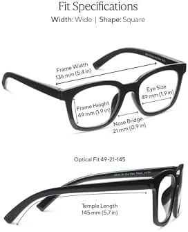 Peepers by PeeperSpecs womens To the Max Progressive Square Progressive Blue Light Blocking Glasses