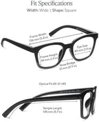 Peepers by PeeperSpecs womens To the Max Progressive Square Progressive Blue Light Blocking Glasses