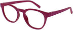 OPULIZE BLU Blue Light Blocking Glasses for Women Men, Cool Round Frame with UV and Eyestrain Protection, Anti-Glare Computer and Gaming Eyewear, Pink Purple Ice (Pack of 3)