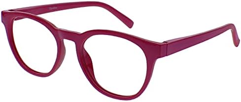 OPULIZE BLU Blue Light Blocking Glasses for Women Men, Cool Round Frame with UV and Eyestrain Protection, Anti-Glare Computer and Gaming Eyewear, Pink Purple Green (Pack of 3)