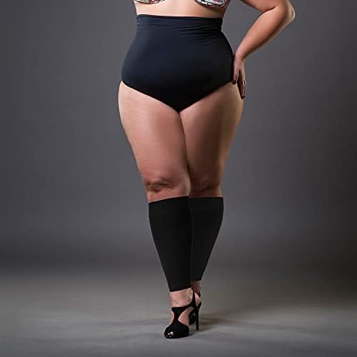 Syhood 3 Pairs 20 Inches Wide Plus Size Calf Compression Socks for Circulation Compression Long Legs Sleeves 20 - 30 mmhg Calf Muscle Sleeve for Women Men