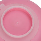 Spill Proof Scoop Plate with Extra Wide Suction Cup Base, Unbreakable Adaptive Bowl for Elderly and Disabled, Assistive Dining Dish for Easy Eating, Pink