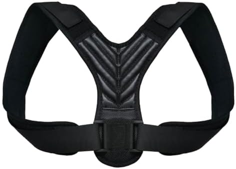 Posture Corrector for Men and Women, Adjustable Back Brace Support with Comfortable Fit for Daily Use （Black-01，M）