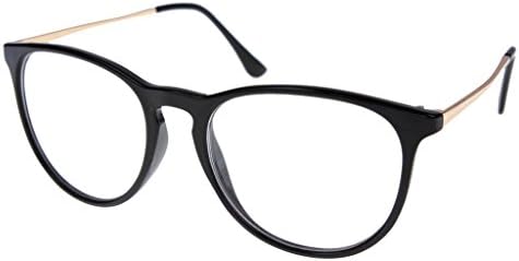 Computer Reading Glasses +0.50 Gloss Black Oversize Readers Anti Blue Ray Mens Womens Eyeglasses