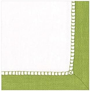 Entertaining with Caspari Linen Paper Cocktail Napkins, Bright Green, Pack of 20 (7652C)