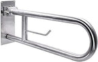 Bath Handle Towel Rail Handle Grab Bar Flip-Up 24-Inch Safety Toilet Bathroom Rail Heavy Duty Screw-in Assist Handrail Handicap Armrest