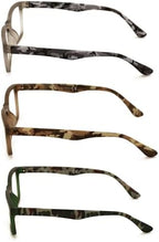 V.W.E. 3 Pairs Comfortable Simple Reading Glasses - Clear Lens Readers - Spring Hinge