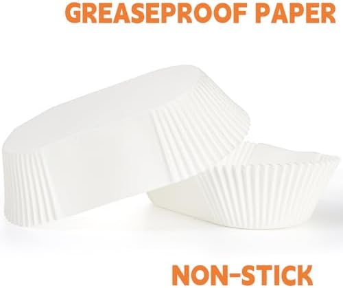 Loaf Bread Baking Liners, Paper Loaf Pan Liners, 2 LB Disposable Bread Tin Liners for Banana or Pumpkin Bread, Cake, Cupcake, Air Fryer Liner, Greaseproof, Non-Stick, 50 Pack, White