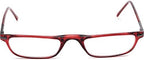 The Posh Reader Reading Glasses, Spring Hinge Metal Rectangle Frame for Men and Women + 3.50 Red