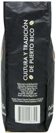 Cafe Oro Espresso Roasted Coffee Beans- Puerto Rican Coffee (2 pounds) in an Affinity Foods Bag