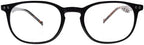 Eyekepper Retro Reading Glasses for Women Reading +1.50 Black Frame Tortoise Arms Mens Readers Eyeglasses