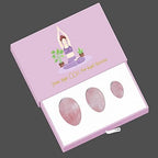 Natural Rose Quartz Yoni Egg Jade Eggs Women Kegel Exerciser Ball Crystal Yoni Wand Kegel Eggs,Undrill Egg-Pink Box