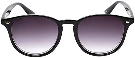 Calabria 8114SR Designer Round Oval Reading Sunglasses Men Women Trendy Sunglass Readers Gradient Grey Lenses UV Protection