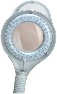 Elitzia Led Cold Light Magnifying Lamp 5 Times Magnification Compact Desktop Beauty Lamp for Facial Care Tattoo Or Reading ETH3009(White 96 Lamp Beads D2)