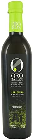 Oro Bailen Reserva Familiar Arbequina Extra Virgin Olive Oil | Mild Intensity Olive Oil from Andalusia, Spain, 16.9 fl oz (500ml) | Cold Extracted Virgin Olive Oil