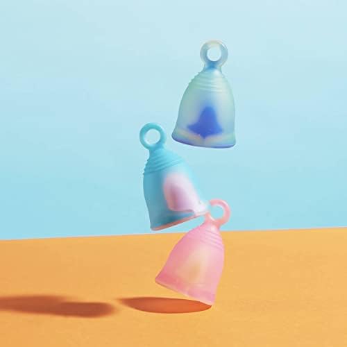 Peachlife Mini Ring Menstrual Cup – Small, Medium Firm | Easy Removal with Loop Pull Stem | Reusable Silicone Peachcup | Up to 10 Years of Leak-Proof Period Protection