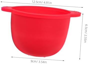 FRCOLOR Foldable Silicone Wax Warmer Liner Multi-purpose Wax Pot for Hard Beads Sugar Durable Easy to Use Mixing Bowl for Hair Removal and Facial Masks Red